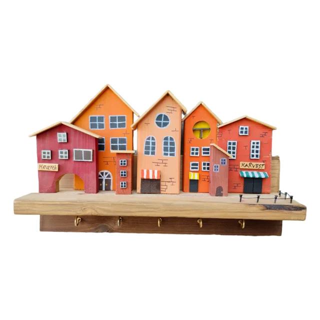 جاکلیدی دیواری چوبی مزرعه نارنجی Farmhouse Glow 3