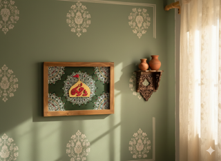 تابلو نگین‌دار «یا حسین» چوبی