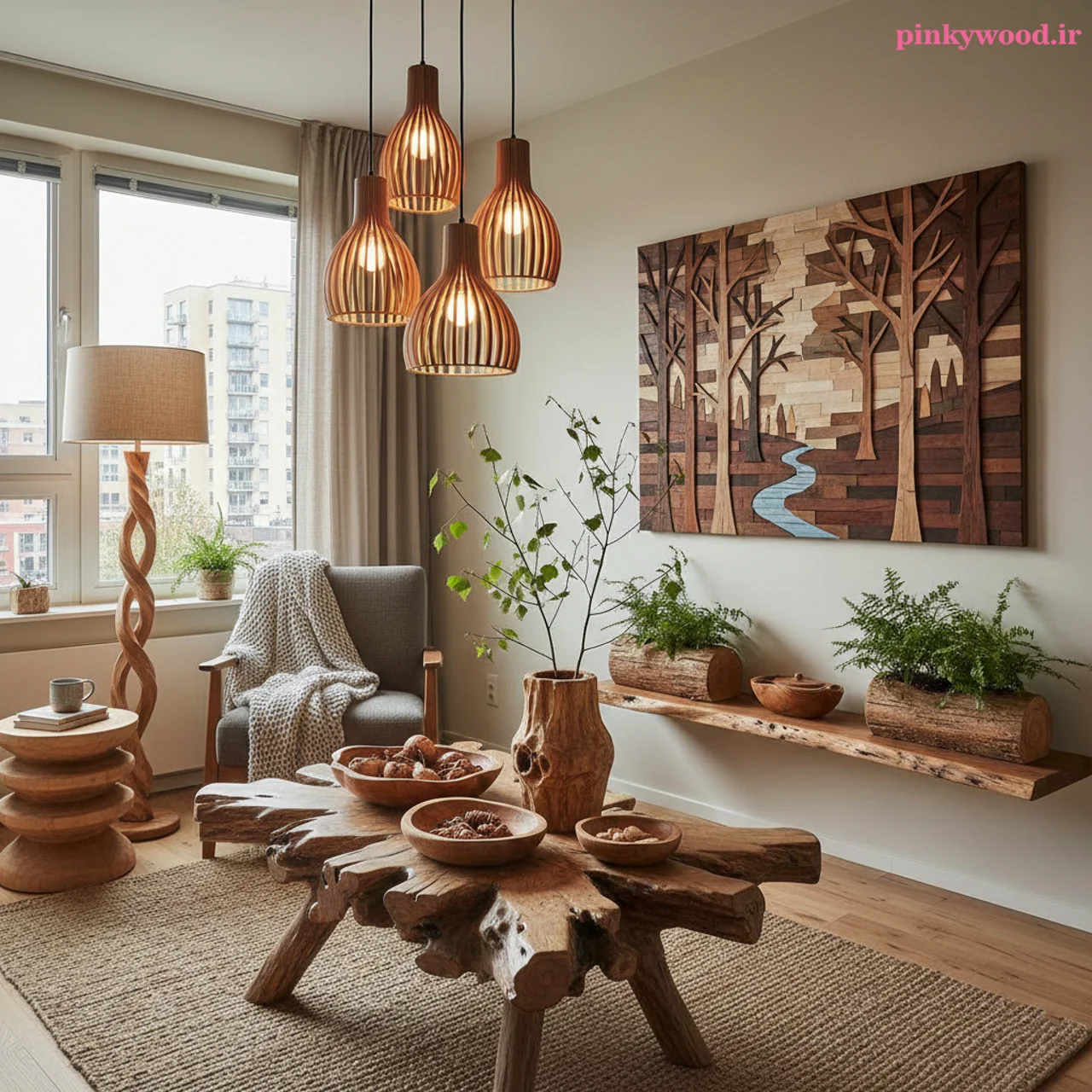 چگونه صنایع دستی چوبی میتواند حس طبیعت را وارد فضای آپارتمانی کند