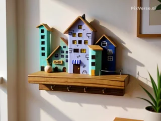 جاکلیدی دیواری رنگ آبی