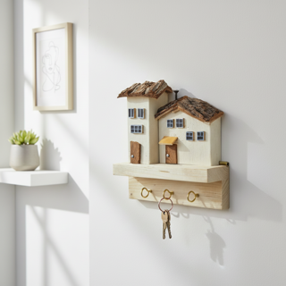 جاکلیدی دیواری چوبی مینیمال مدل Woodland Blend 5