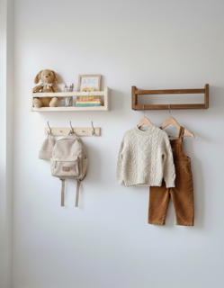 شلف کودک و جالباسی دیواری