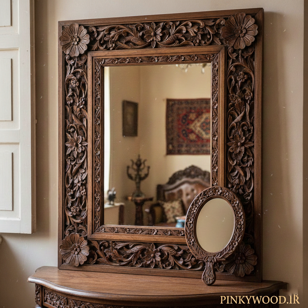 قاب و آینه منبت‌کاری