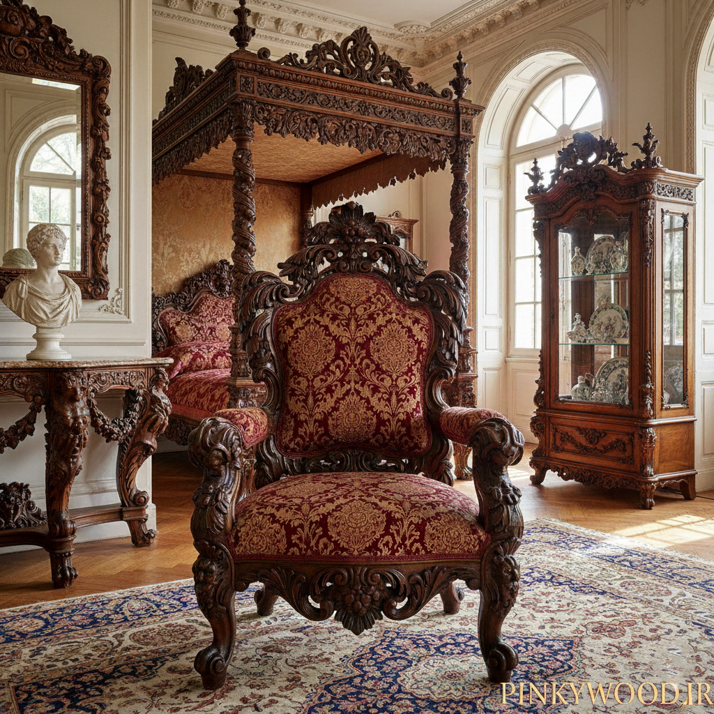 مبلمان کلاسیک منبت‌کاری