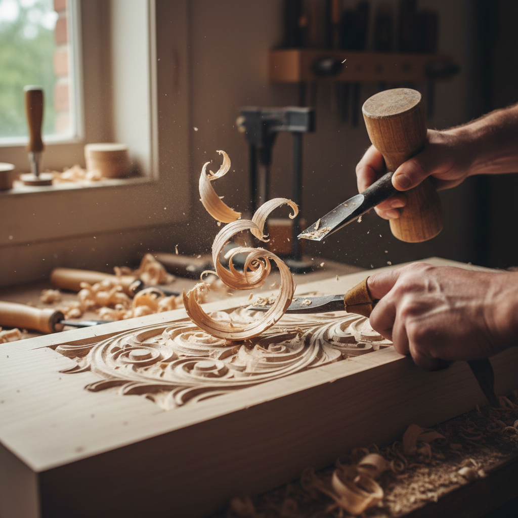 خالی‌کردن سطح اولیه چوب