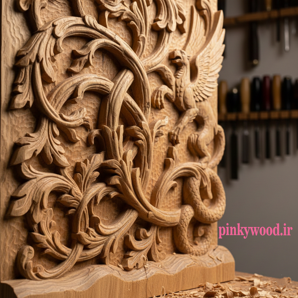  منبت کاری روی چوب توسکا