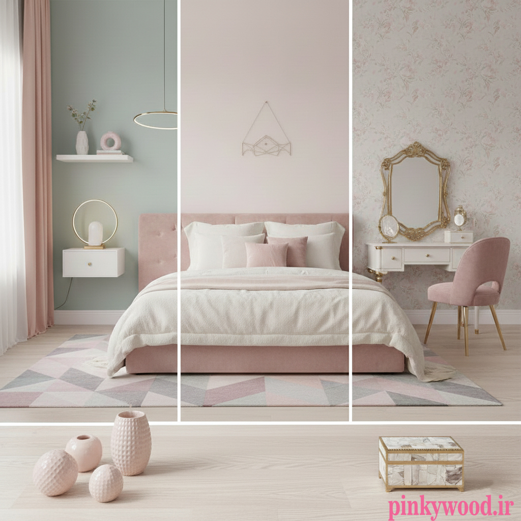 دکوراسیون-شیک-اتاق-دخترانه-رنگ-پاستلی