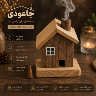 جاعودی چوبی مدل خانه